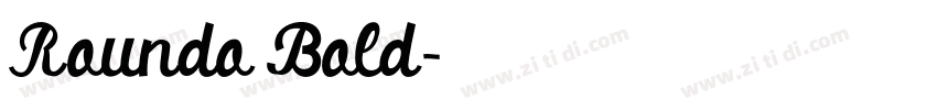 Roundo Bold字体转换